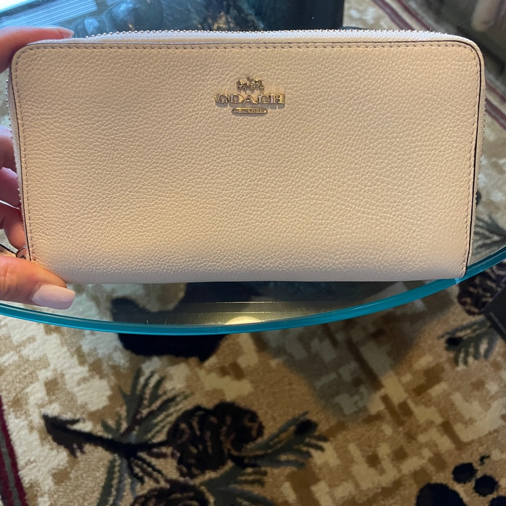Coach white wallet